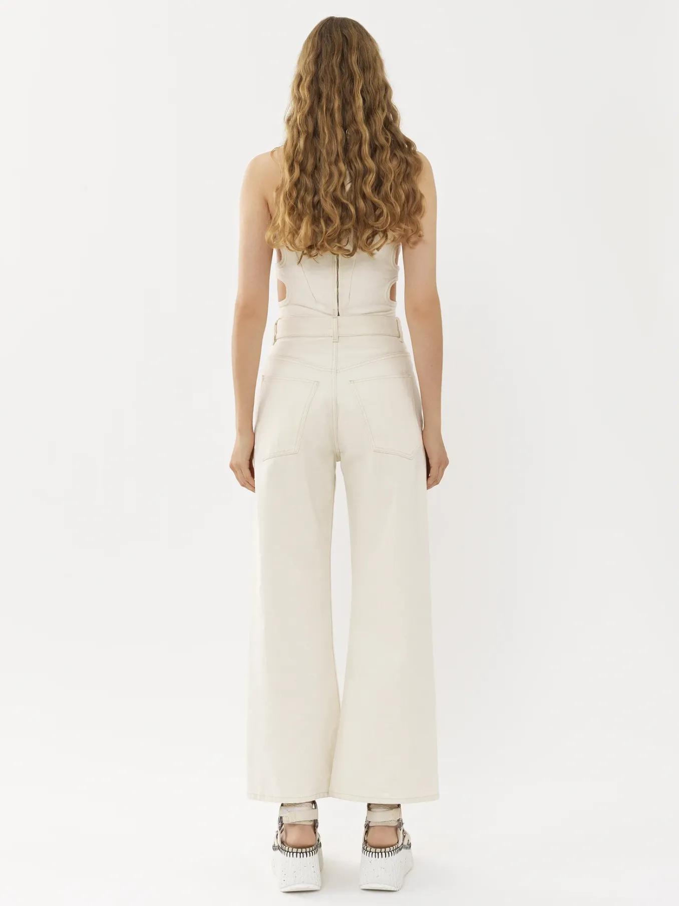 Women Chloé Stromboli Wide Cropped Jeans