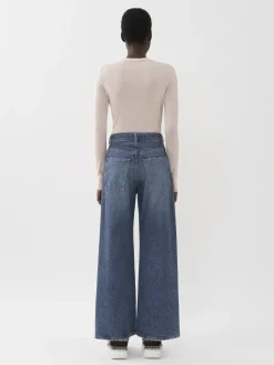 Women Chloé Stromboli Wide Cropped Jeans