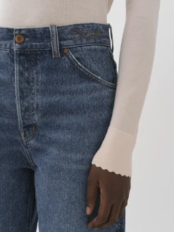Women Chloé Stromboli Wide Cropped Jeans