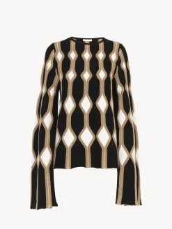 Women Chloé Trumpet-Sleeve Jumper