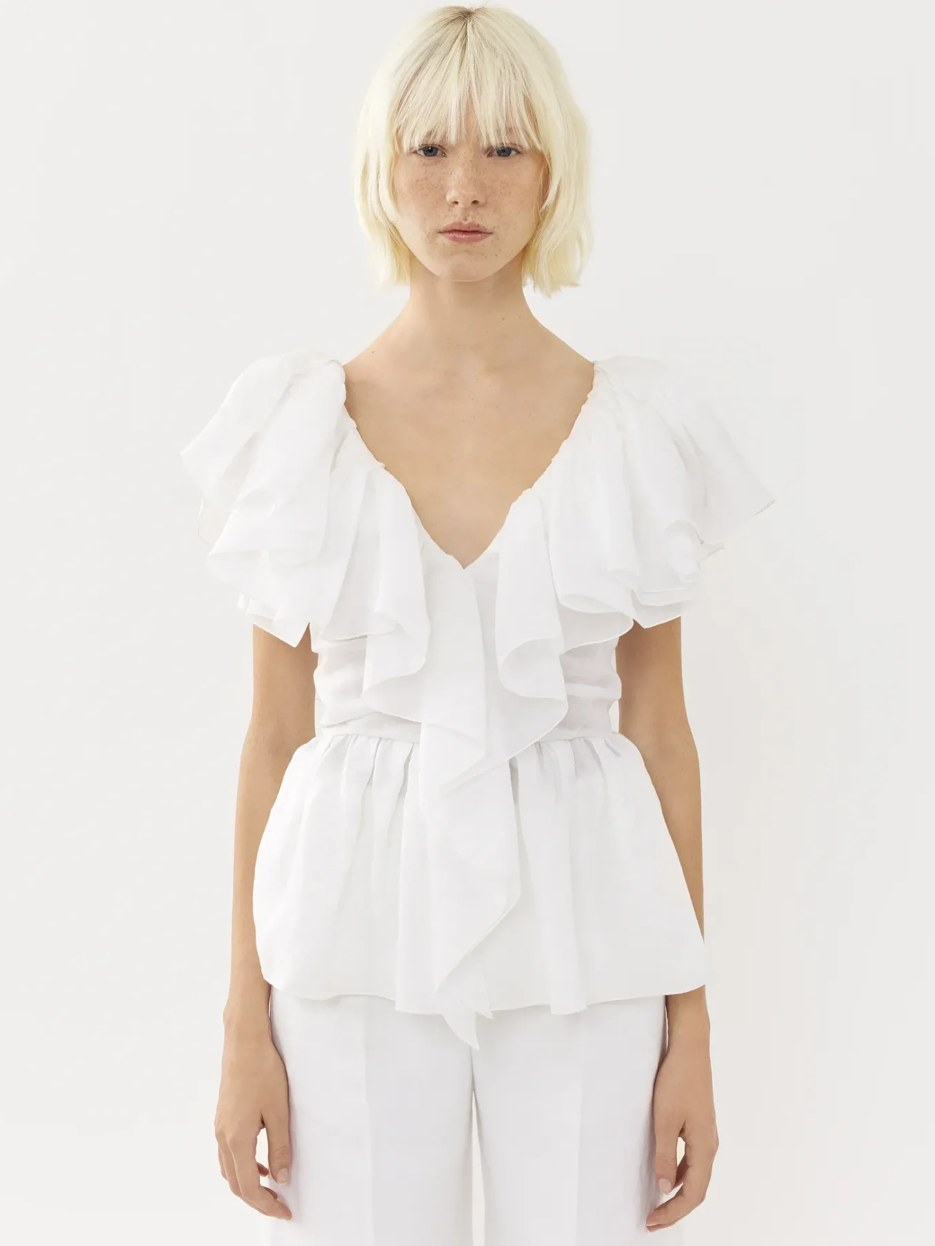 Women Chloé V-Neck Ruffle Top