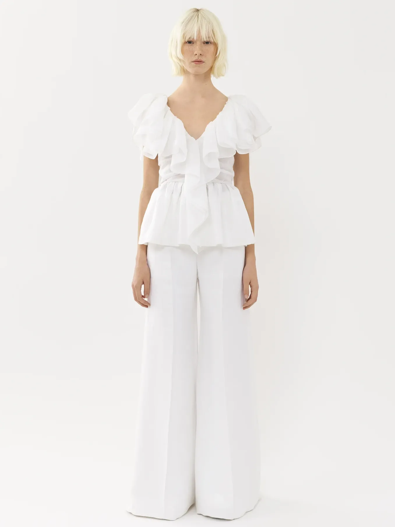 Women Chloé V-Neck Ruffle Top