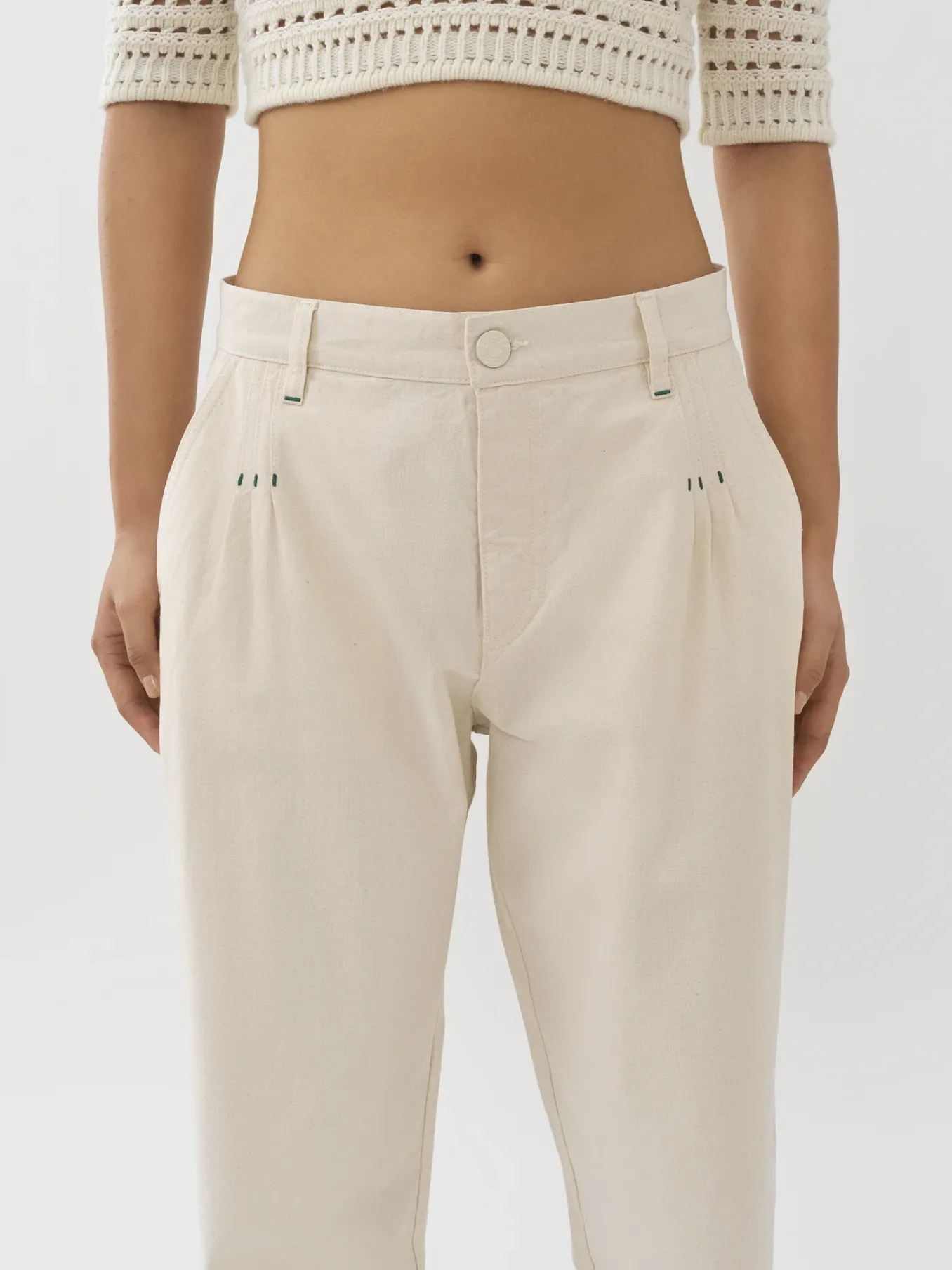 Women Chloé White Denim Pants