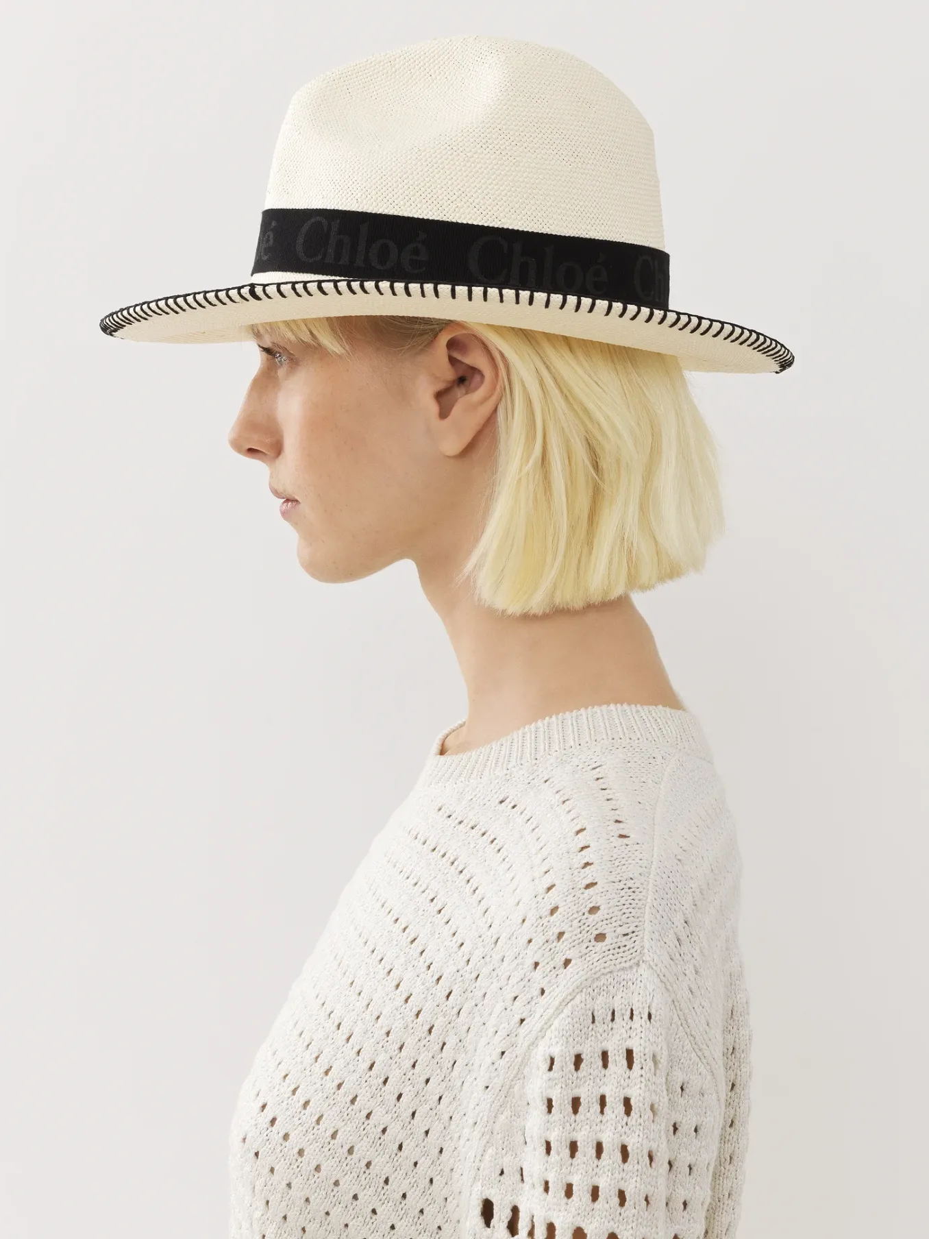 Women Chloé Woody Panama Hat